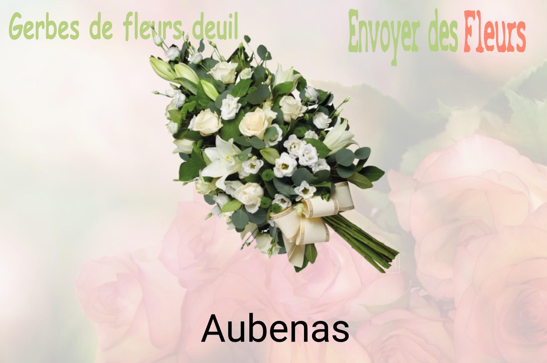 Gerbe de fleurs de deuil livrée à Aubenas